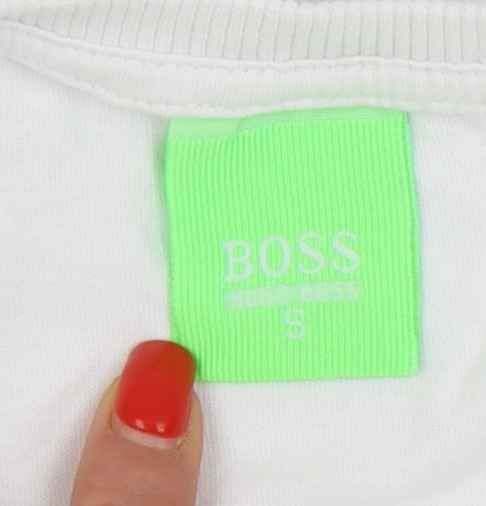 Hugo Boss Men's White Graphic Print T-Shirt, Size S
