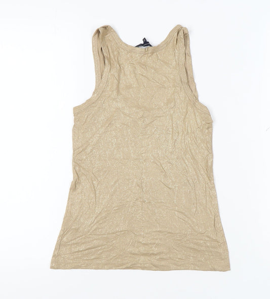 French Connection Women's Beige XS Stretch Tank Top