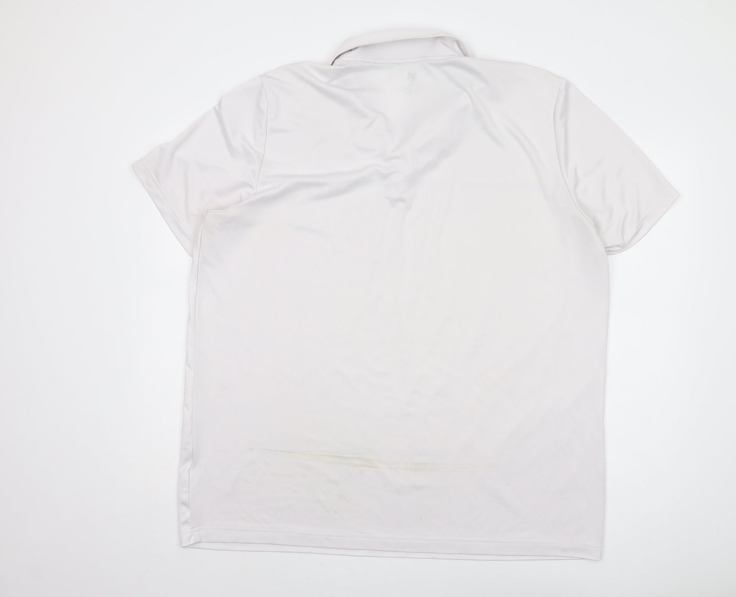 Adidas Men's White 2XL Polo Shirt Short Sleeve