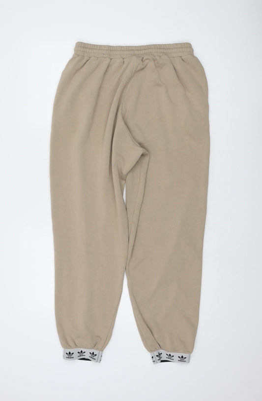 Adidas Women Beige Jogger Trousers Size 14