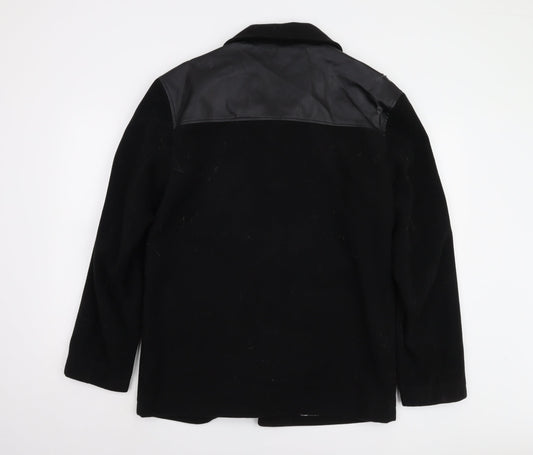 Lambretta Men's Black Mid-Length Coat, Size M