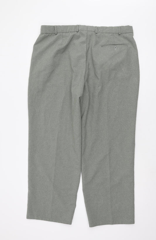 C&A Men's Grey Check Trousers L