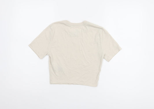 Nike Women's Beige Cropped T-Shirt XS