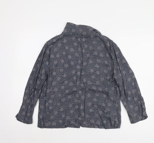 White Stuff Women's Blue Floral Blazer - Size 10