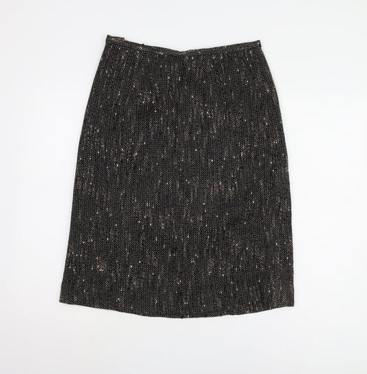 Viyella Women's Black Petite Skirt UK 10