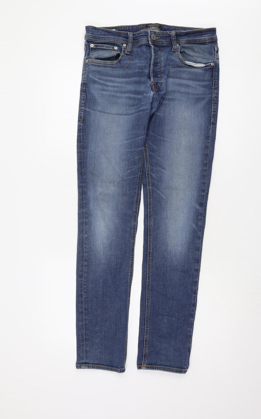 Jack & Jones Blue Men's Straight Jeans 32 32