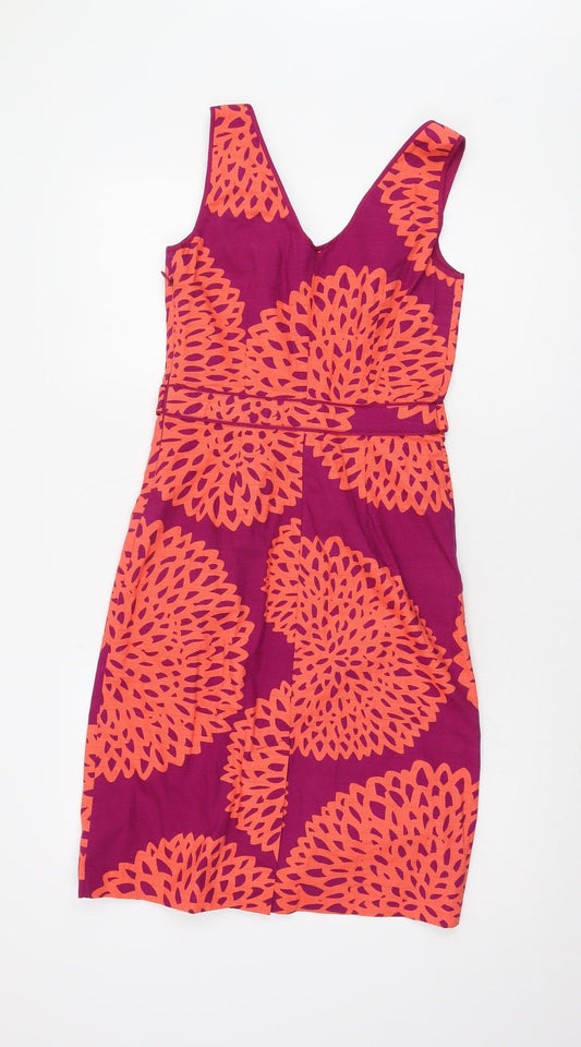 Boden Women's Multicoloured Floral Sheath Dress Size 12