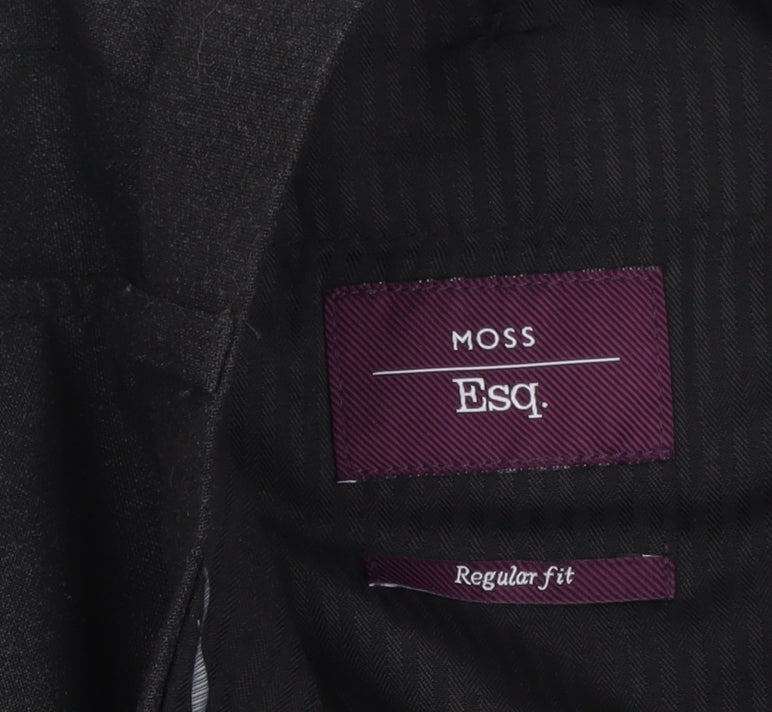 Moss Esq. Men's Black Dress Pants Size 36 Regular Fit