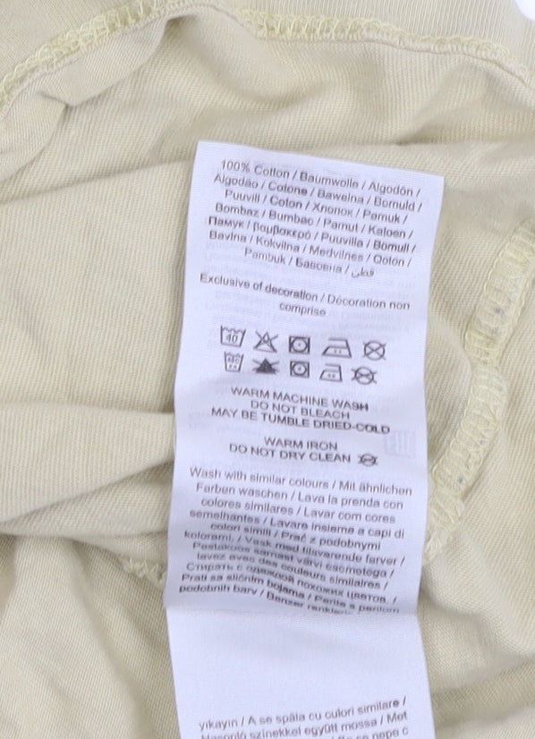 Jack & Jones Men's Beige Crew Neck T-Shirt Size M