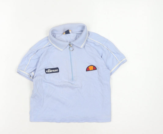Ellesse Blue Polo Shirt, Unisex Adults, Size 6, Cotton