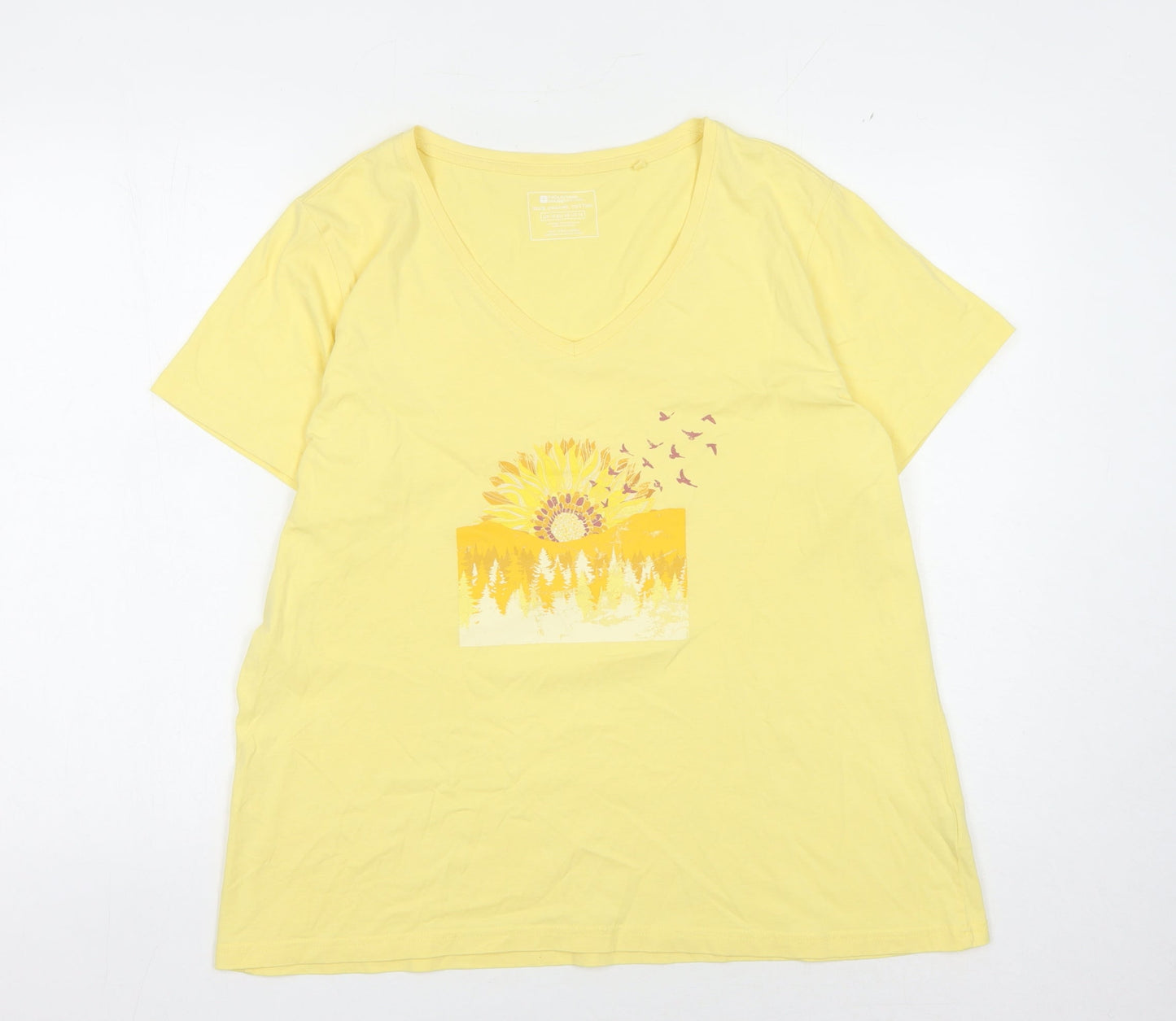 Mountain Warehouse Women's Yellow Nature T-Shirt, Size 18