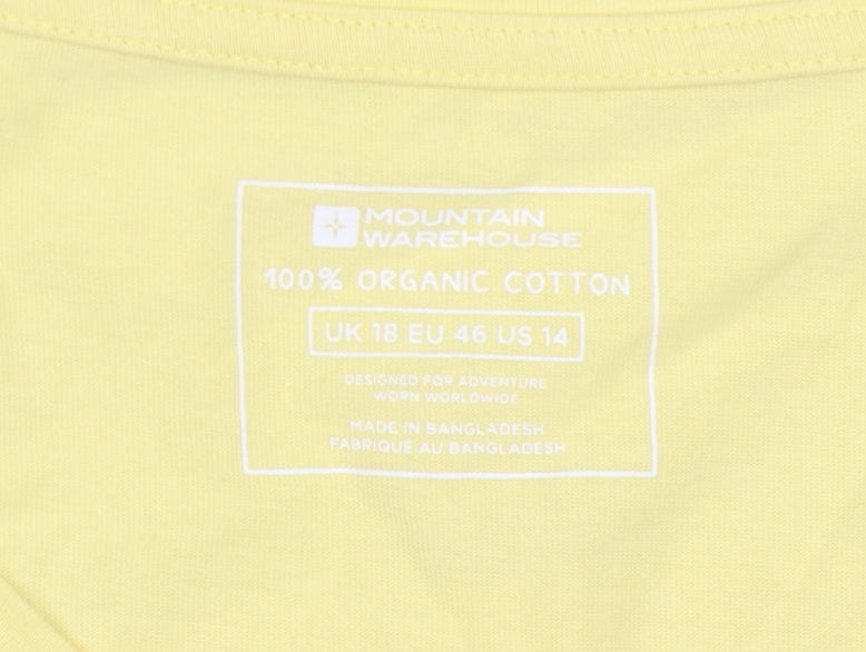 Mountain Warehouse Women's Yellow Nature T-Shirt, Size 18