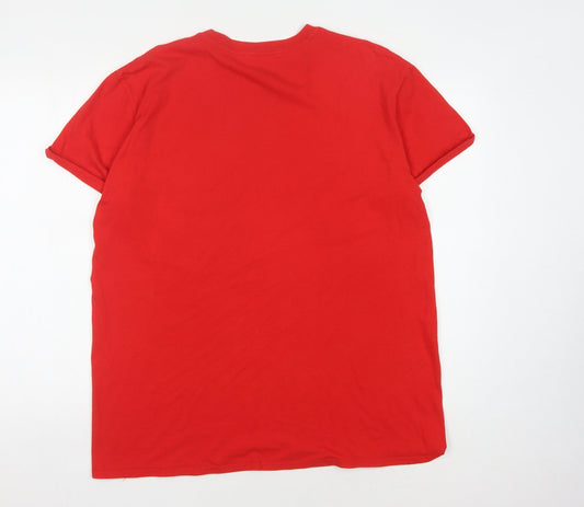 Disney Unisex Red XL T-Shirt Mickey Minnie Graphic