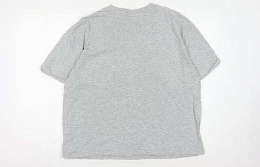 Unisex Adultss UK Size L Marvel Grey Cotton T-Shirt