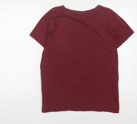 Harry Potter Women's Red T-Shirt L Movie Theme Casual