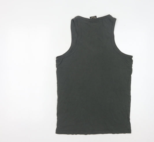 Superdry Men's Grey Cotton Sleeveless T-Shirt M