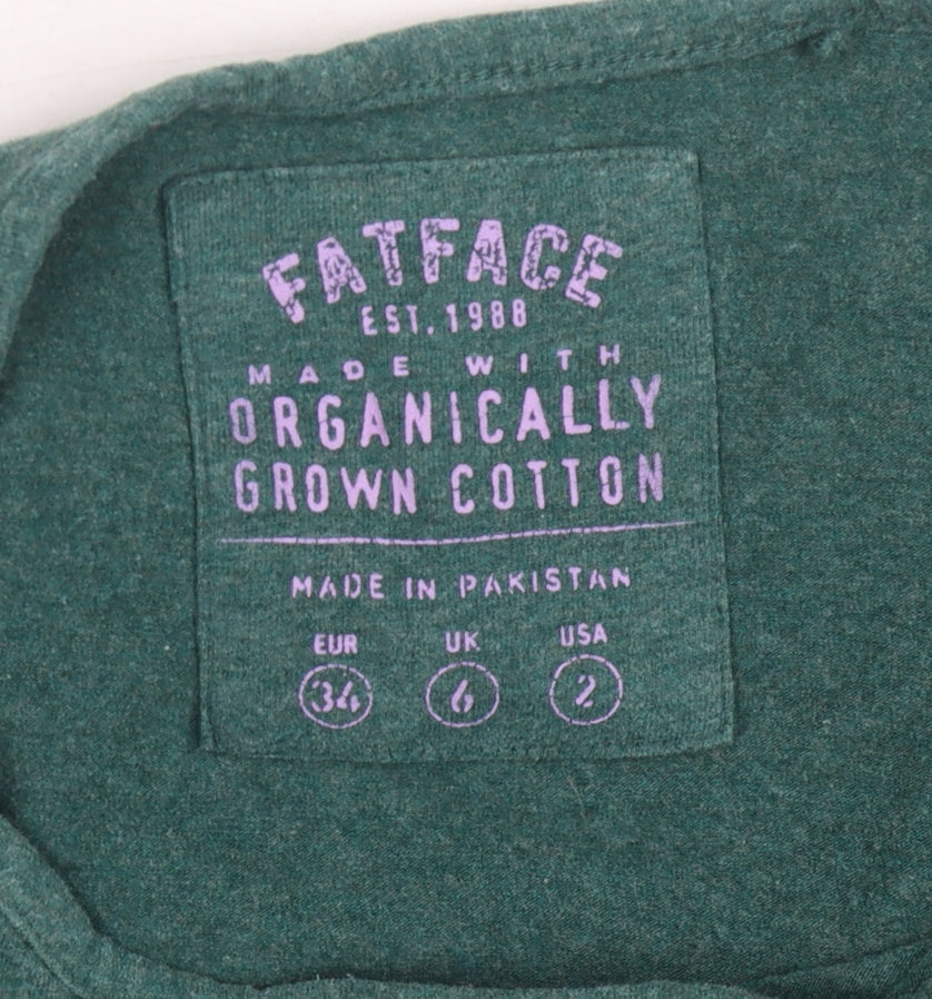 Fat Face Women's Green Basic Top Size 6