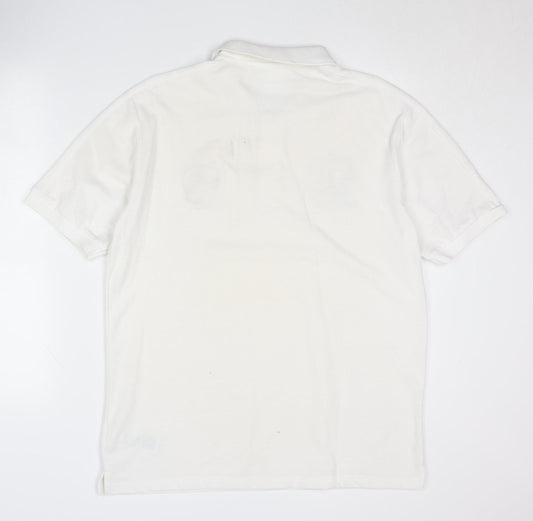 UEFA Euro 2020 Men's White XL Polo Shirt with Logo