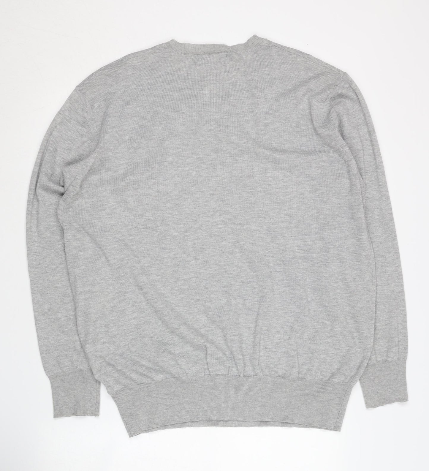 Jeff Banks Men's Grey V-Neck XL Pullover Jumper