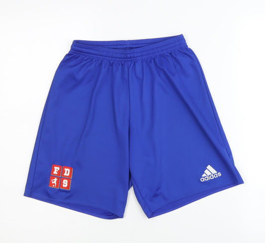 Additional front view of Adidas Blue XS Athletic Gym Shorts