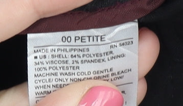 Banana Republic Women's Black Petite Slim Trousers