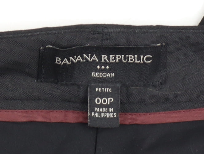 Banana Republic Women's Black Petite Slim Trousers