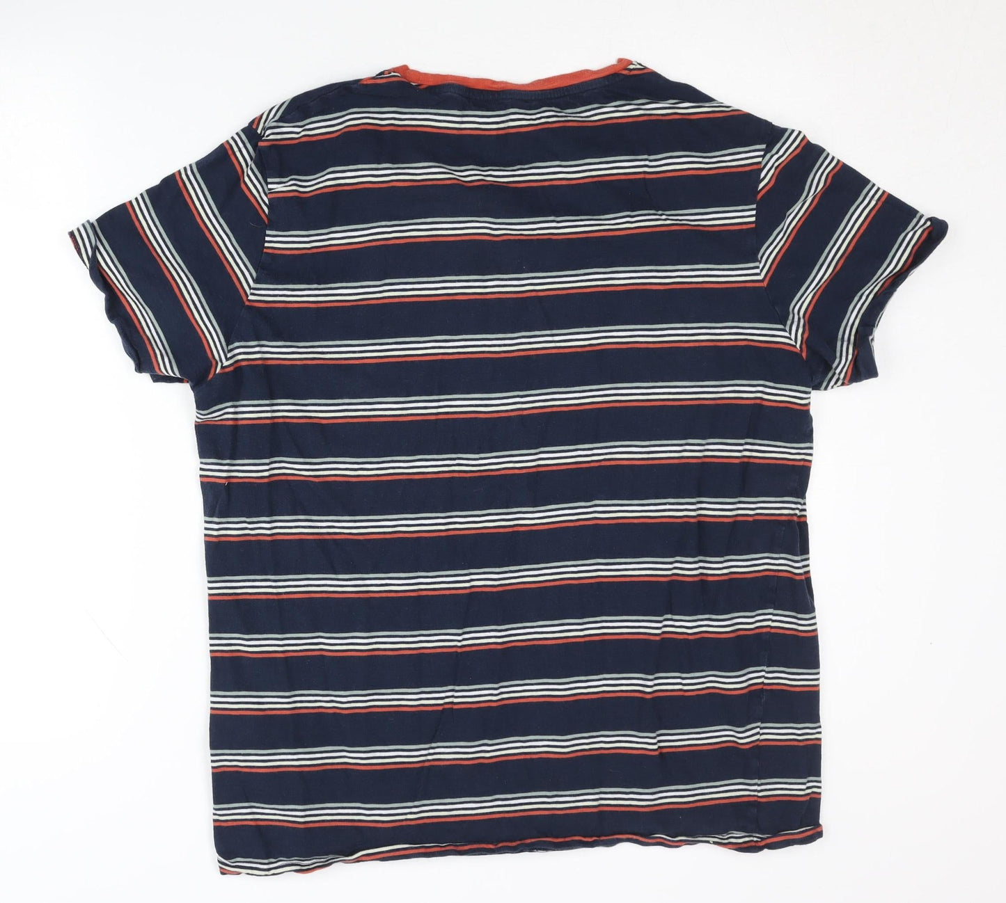 Jack & Jones Men's Blue Striped Crew Neck XL T-Shirt