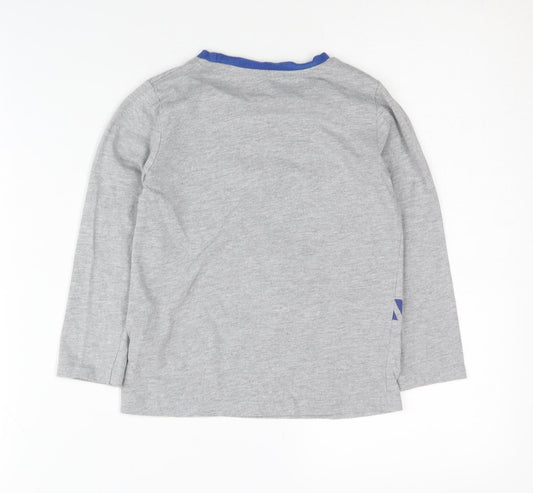 Boys Marvel Captain America T-Shirt, Grey, 6-7 Years, Long Sleeve