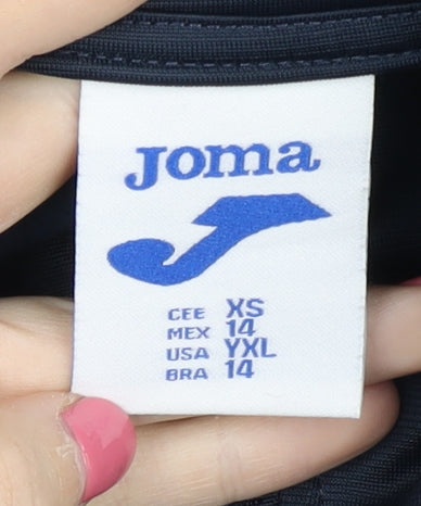 Brand and care label for Joma unisex blue xs track jacket football gym