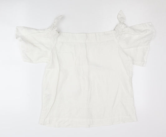 Whistles Women's White Off the Shoulder Blouse - Size S