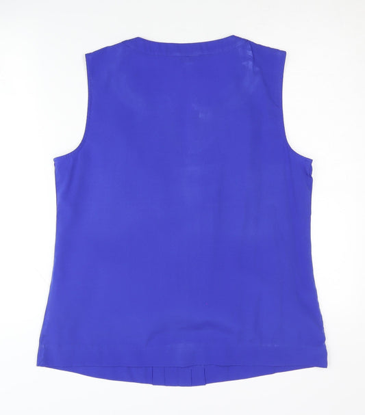 Calvin Klein Women's Blue Sleeveless Blouse Size M