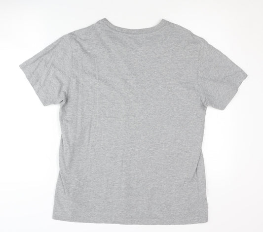 Calvin Klein Men's Grey Graphic Print T-Shirt L
