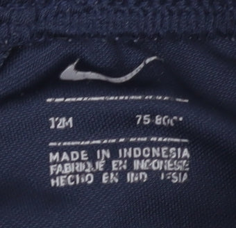 Nike Unisex Baby Blue Track Shorts 12 Months Elastic Waist