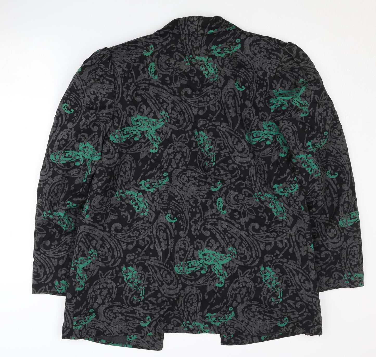 Alexon Women's Blazer M Black Paisley Wool Regular