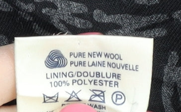 Alexon Women's Blazer M Black Paisley Wool Regular