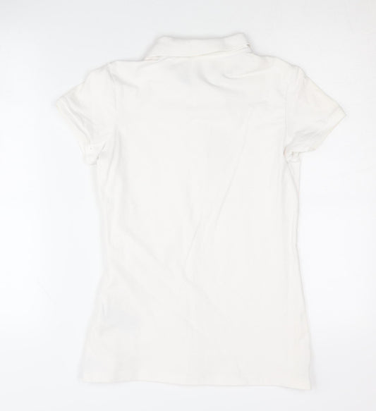 Nike Women's White Polo Shirt M Casual Basic Style