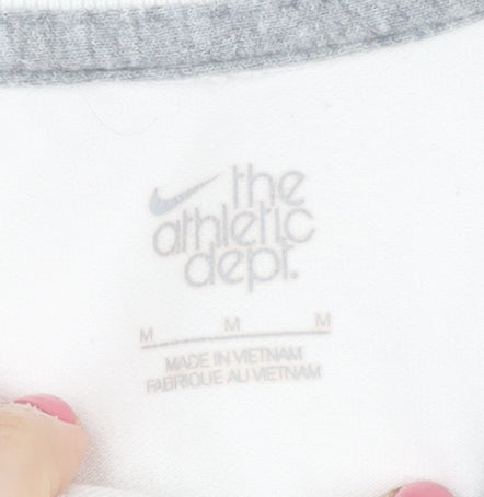 Nike Women's White Polo Shirt M Casual Basic Style