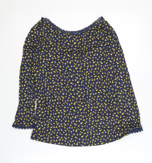 Womens UK Size 8 Boden Blue Cotton Blend Blouse