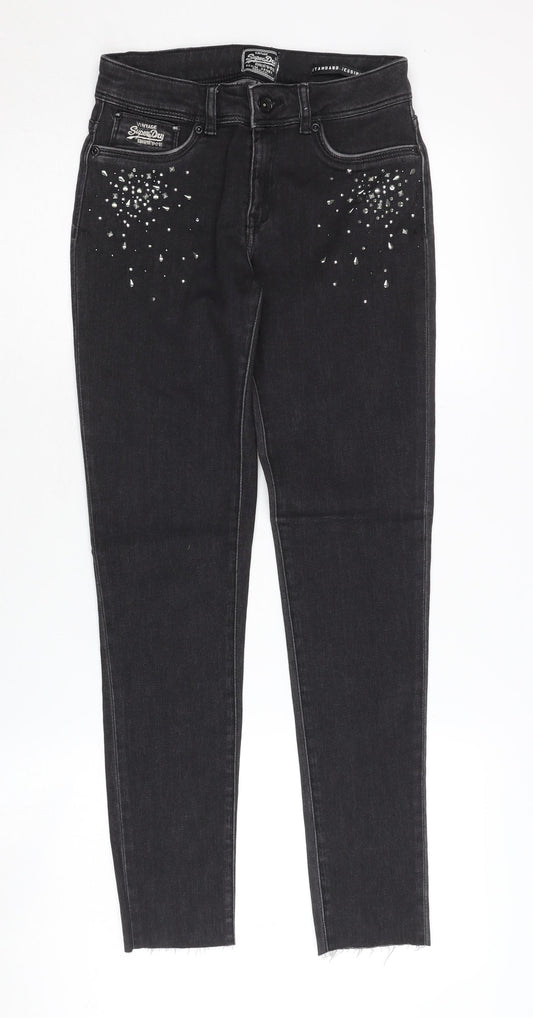 Superdry Women's Black Skinny Jeans Size 8