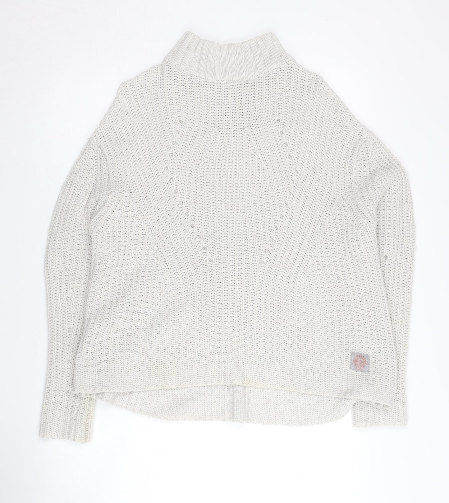 Superdry Women's Ivory High Neck Pullover Jumper XS