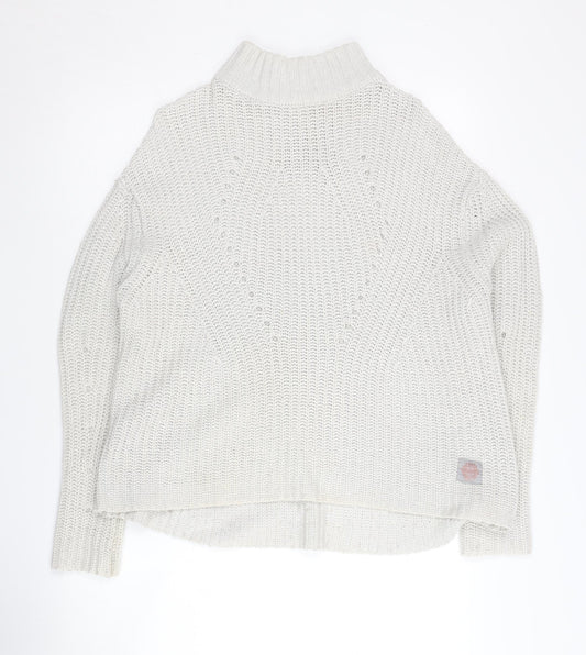 Womens UK XS Superdry Ivory Pullover Chunky-Knit