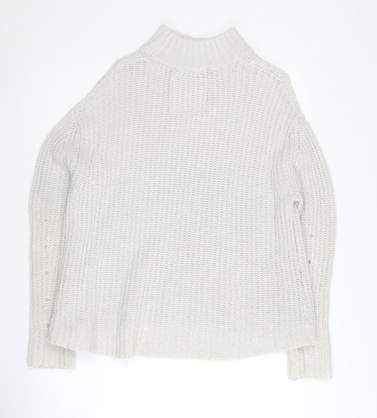 Superdry Women's Ivory High Neck Pullover Jumper XS