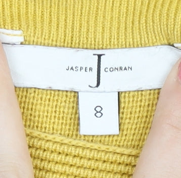 Brand and care label for J by Jasper Conran Women's Yellow jumper, size 8
