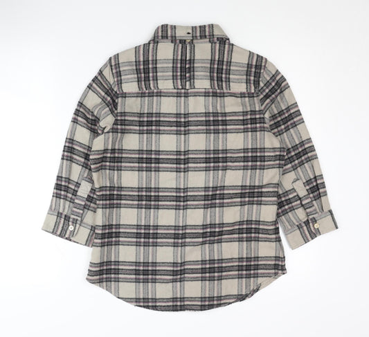 Quiksilver Unisex Multicoloured Plaid Button-Up Shirt M