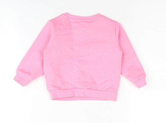 Adidas Unisex Baby Pink Pullover Jumper 3-6 Months