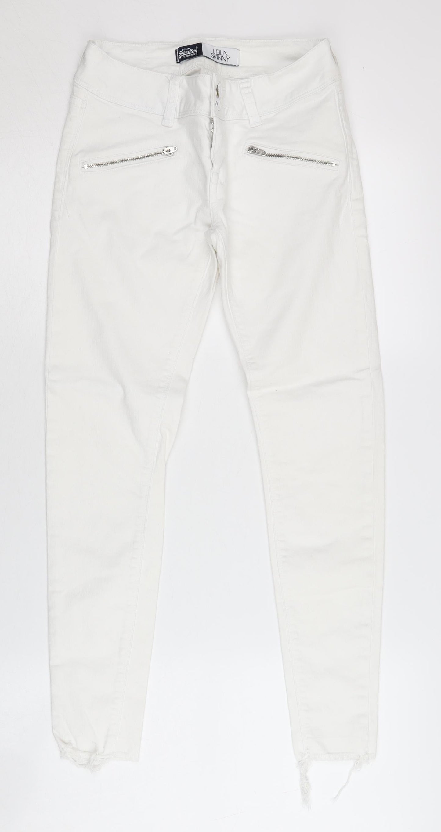 SuperDry Women's White Skinny Jeans Size 2XS