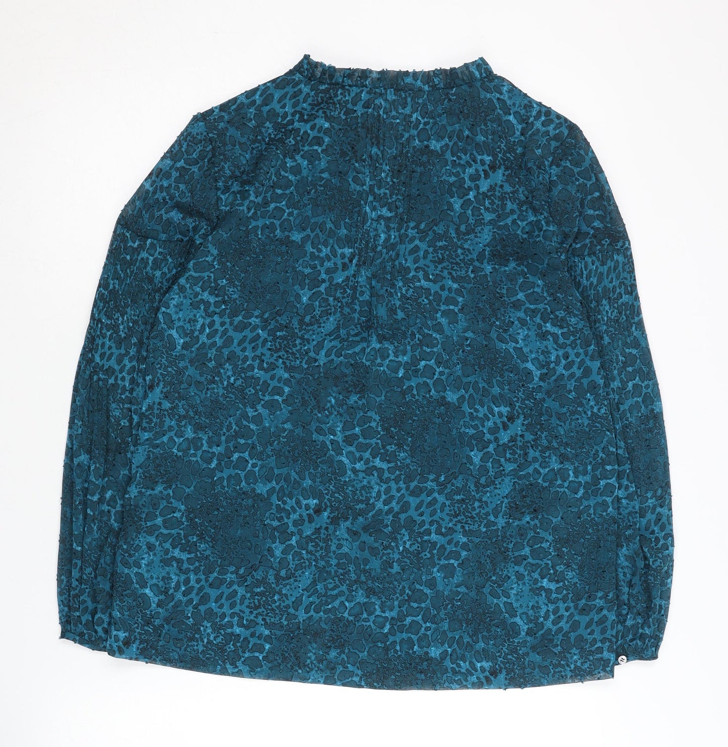 Whistles Women's Blue Size 8 Animal Print Top