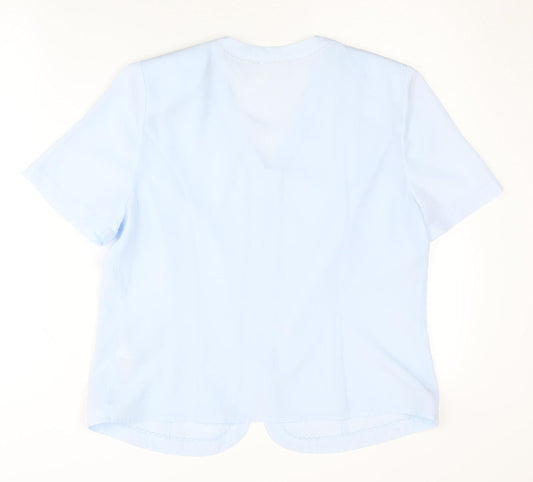 Eastex Women's Blue Short Sleeve Classic Blouse Size 14