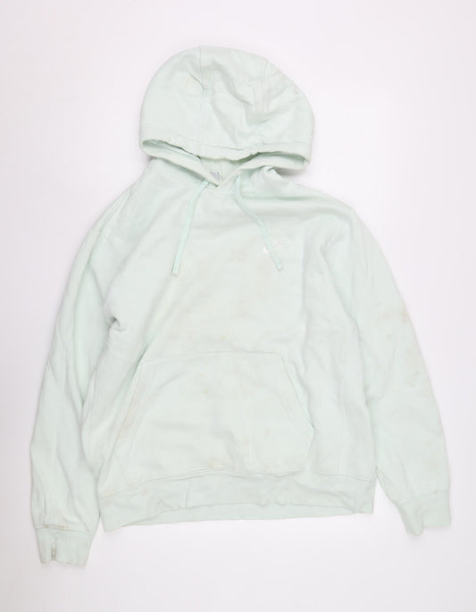 Unisex Adults UK L Regular Nike Green Pullover Hoodie