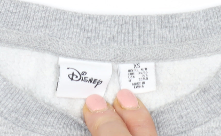 Disney Women's XS Grey Mickey Mouse Pullover Sweatshirt